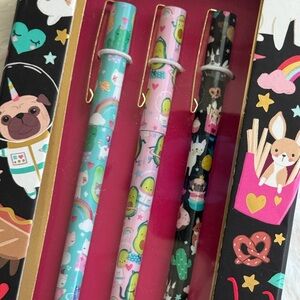 Rare Clementine Pen Set- Cats, Avocados, Dogs